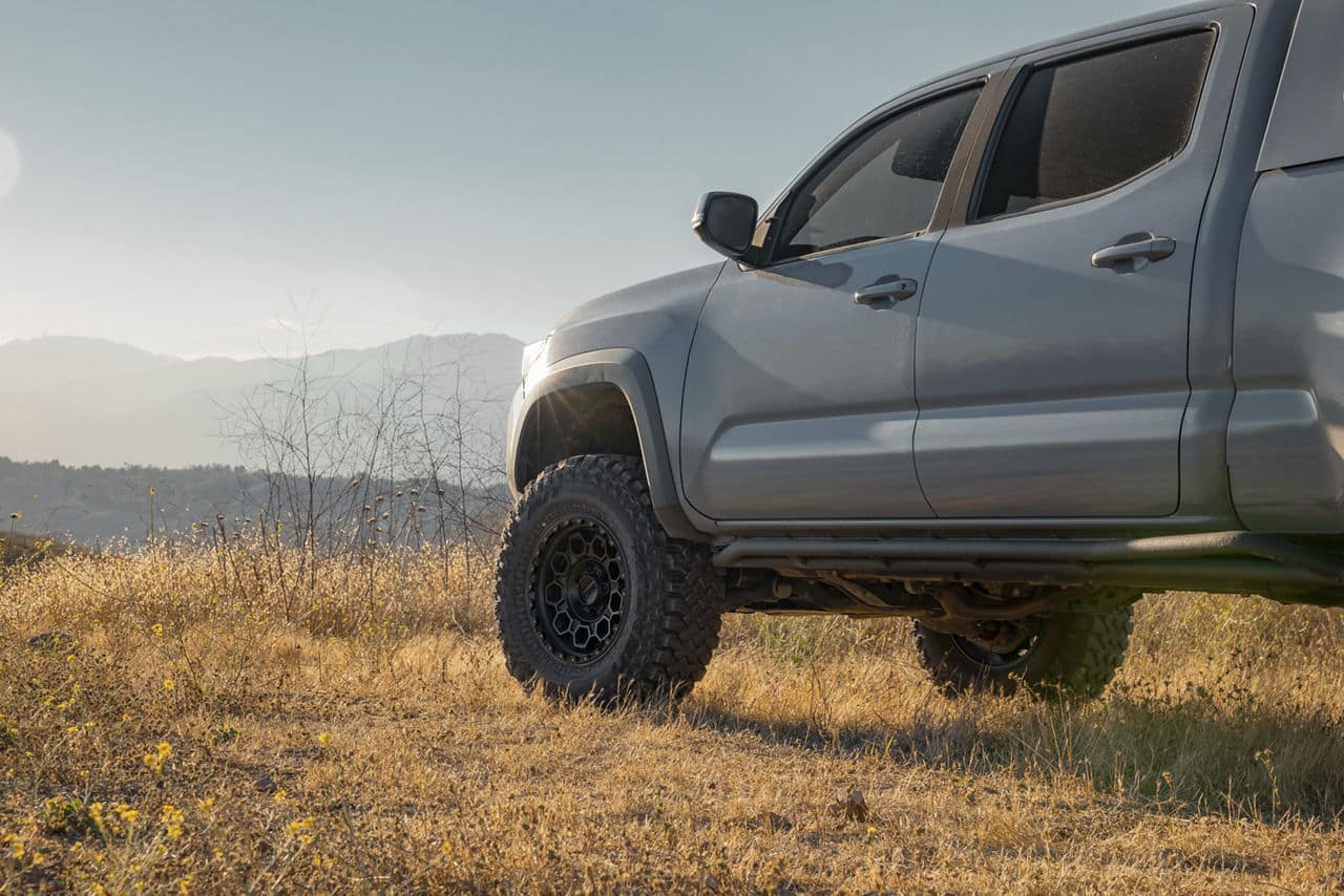 kmc wheels-km545-trek-17x9-satin black-2018 toyota tacoma 3