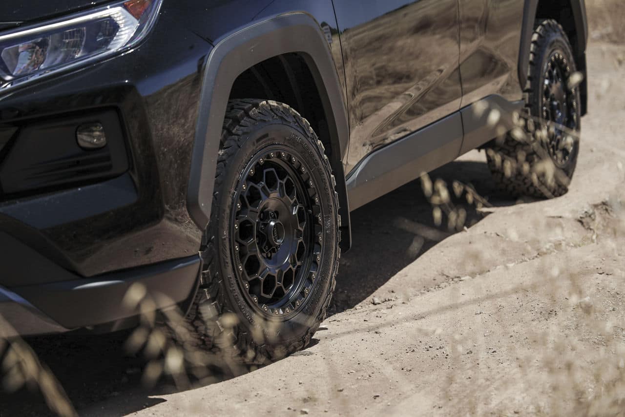kmc wheels-km545-trek-17x9-satin black-2020 toyota rav4 25