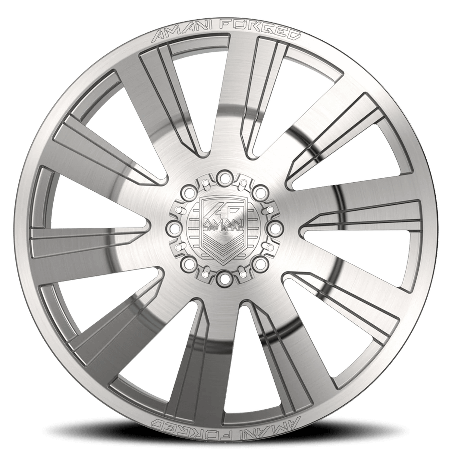 Amani Wrath Dually Rims & Wheels Brushed Silver , 8.25×22