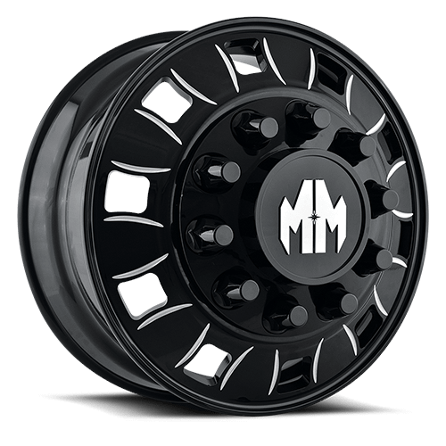 Bigrig Dually 8180 Black Milled Spokes 10 lug Front 0001