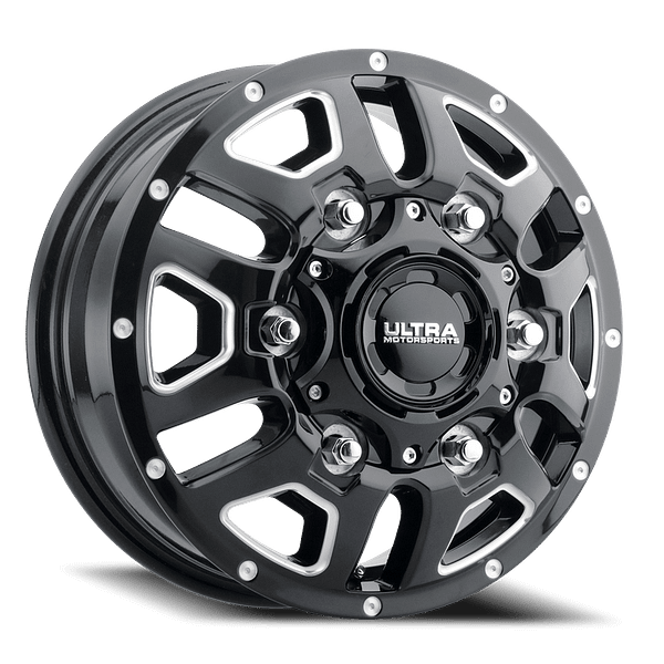 Hunter Gloss Black Milled Spokes 6 lug 0001