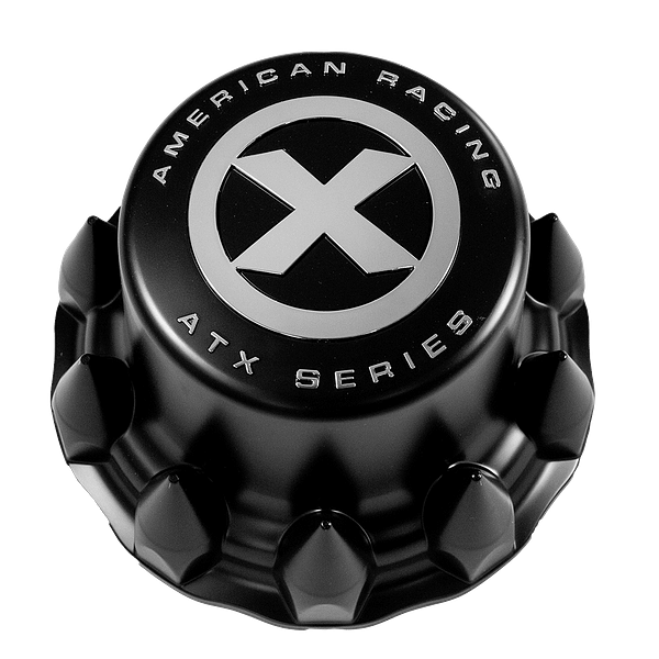 American Racing ATX Series Full Rear Snap on Cap Cover Spike Black