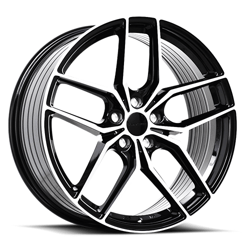 Rotary - Gloss Black w/ Machined Face - Liquid Metal Wheels
