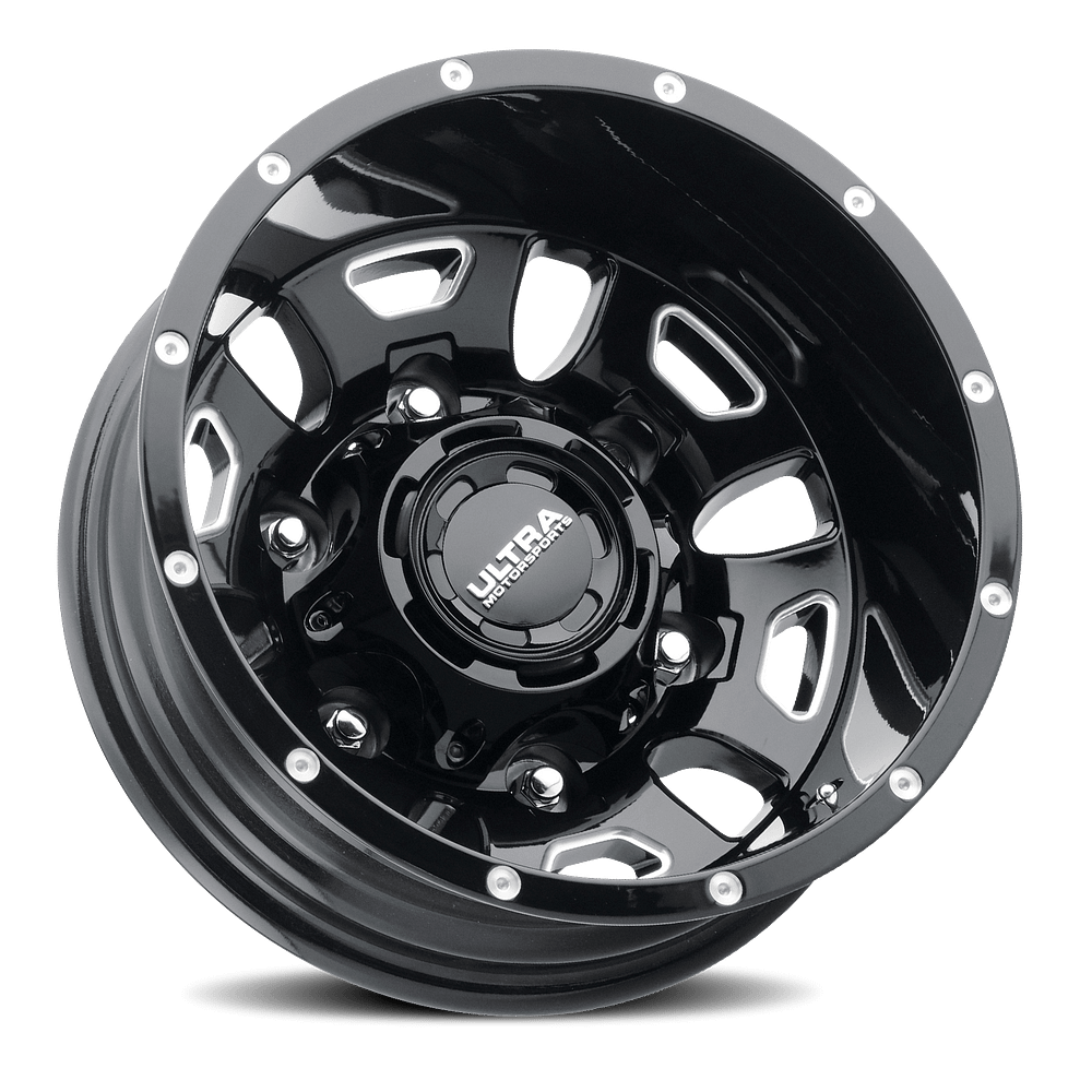 Hunter Gloss Black Milled Spokes 6 lug 0002
