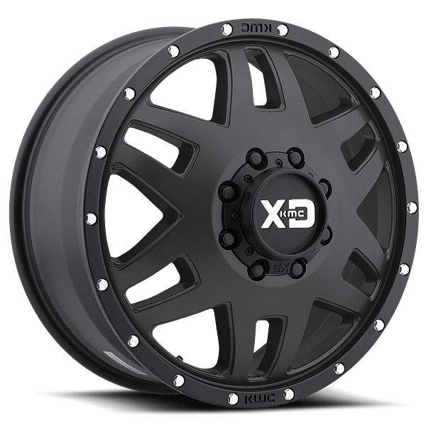 Machete Dually XD130 Satin Black 8 lug Front 0001
